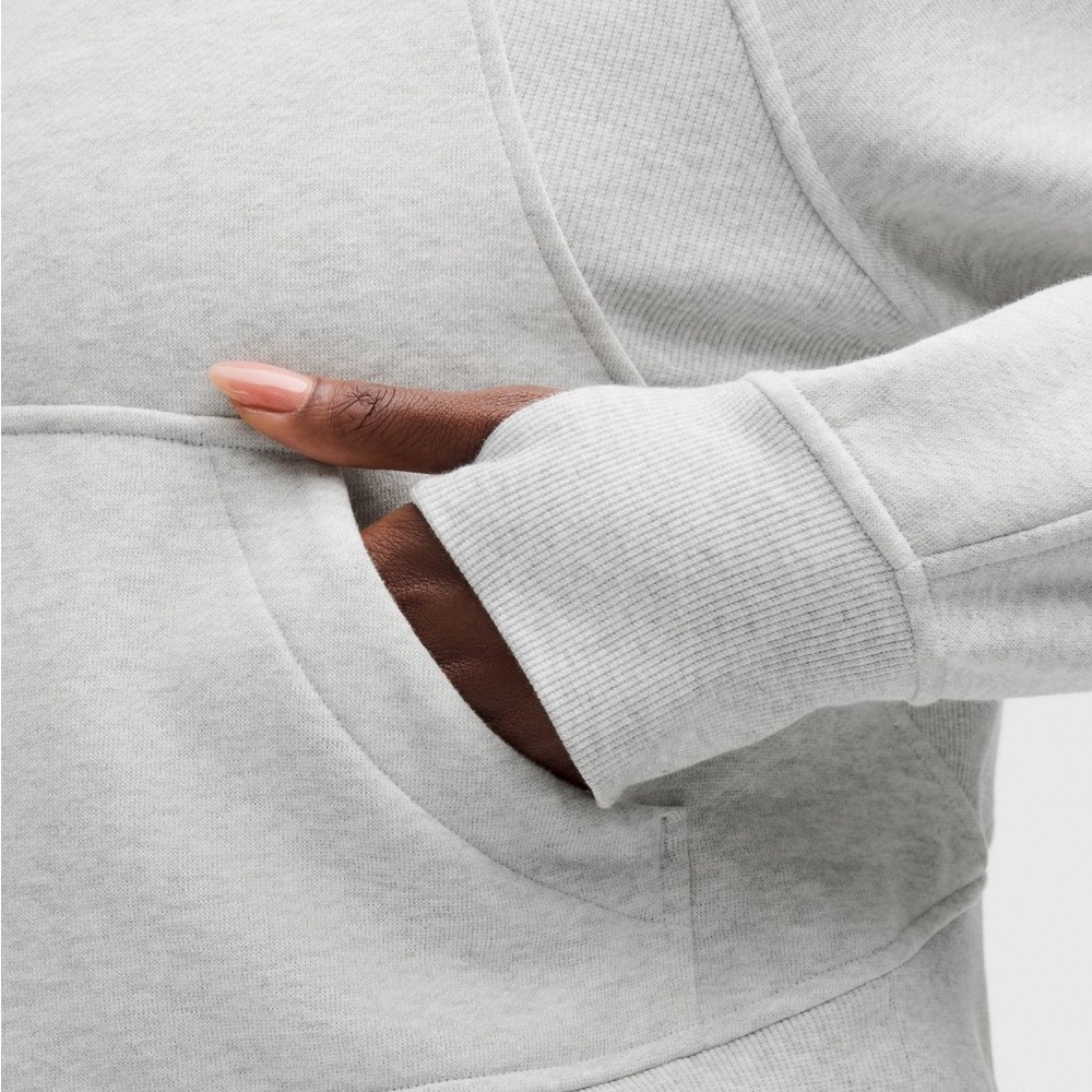 Lululemon Scuba Oversized Half-Zip Hoodie Heathered Core Ultra Light Grey - Picture 14 of 14